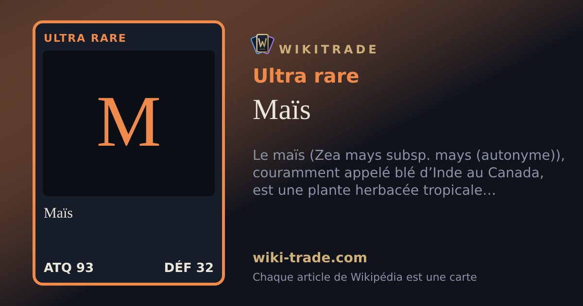 Maïs — carte Ultra rare