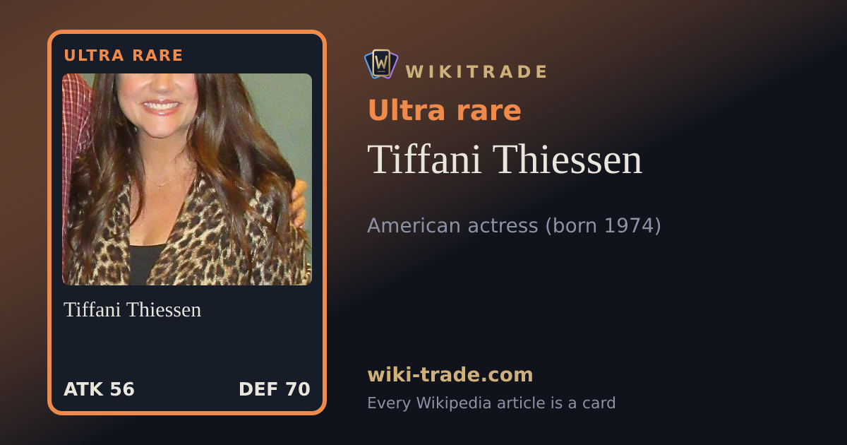 Tiffani Thiessen — Ultra rare card
