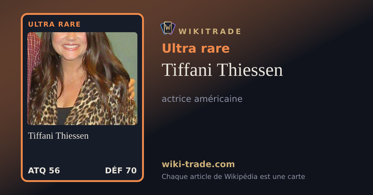 Tiffani Thiessen — carte Ultra rare