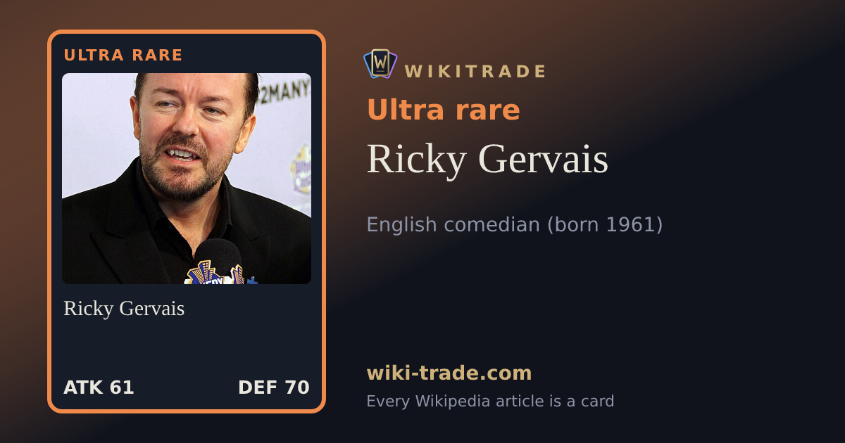Ricky Gervais — Ultra rare card