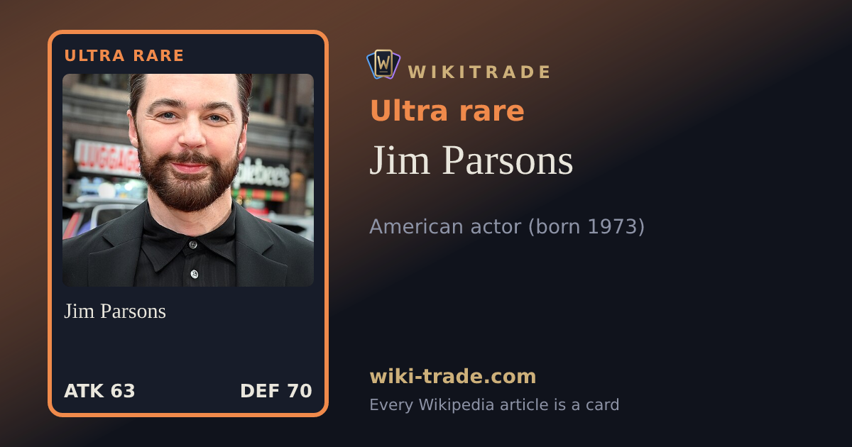 Jim Parsons — Ultra rare card