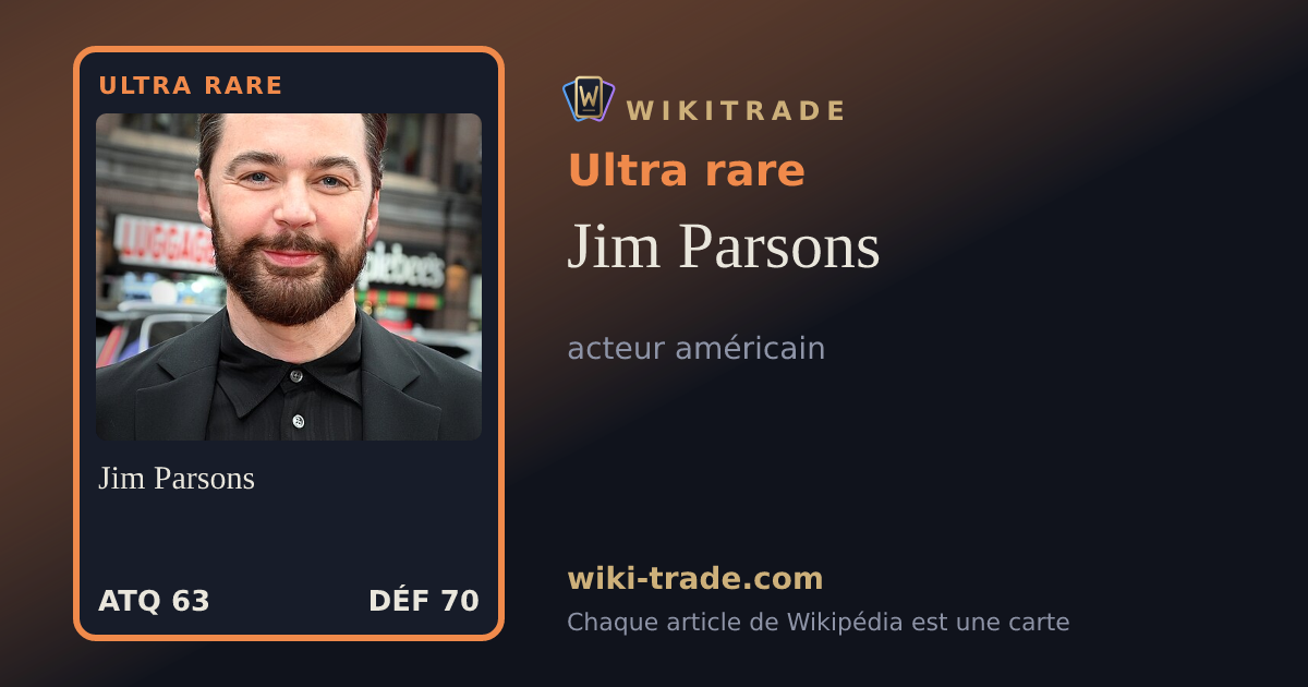 Jim Parsons — carte Ultra rare