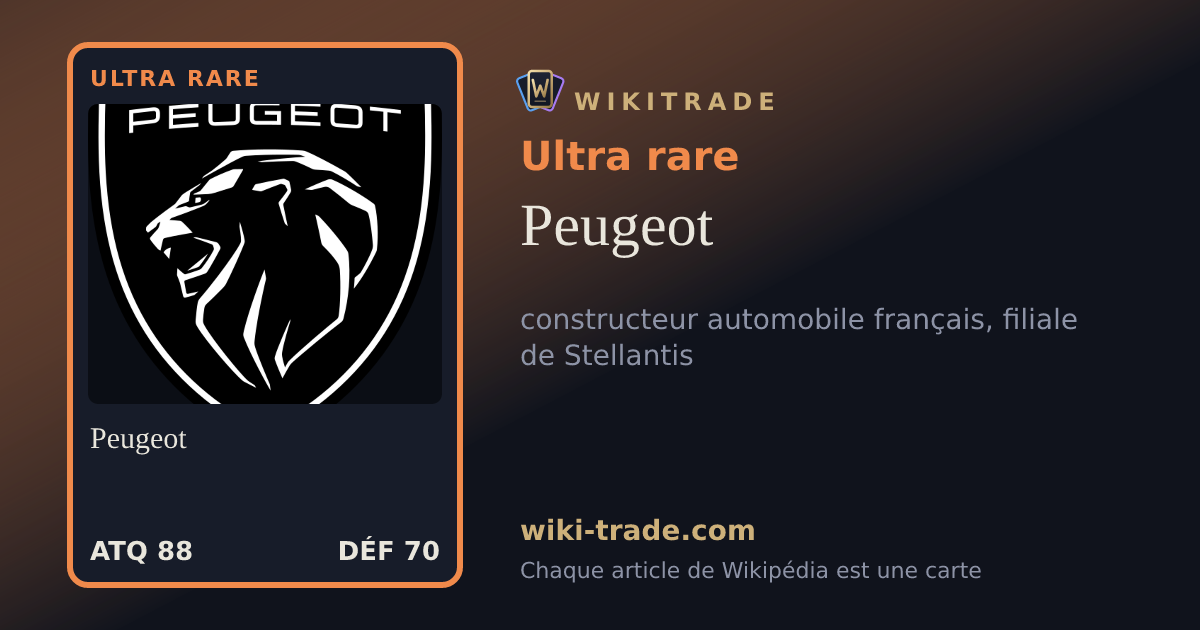 Peugeot — carte Ultra rare