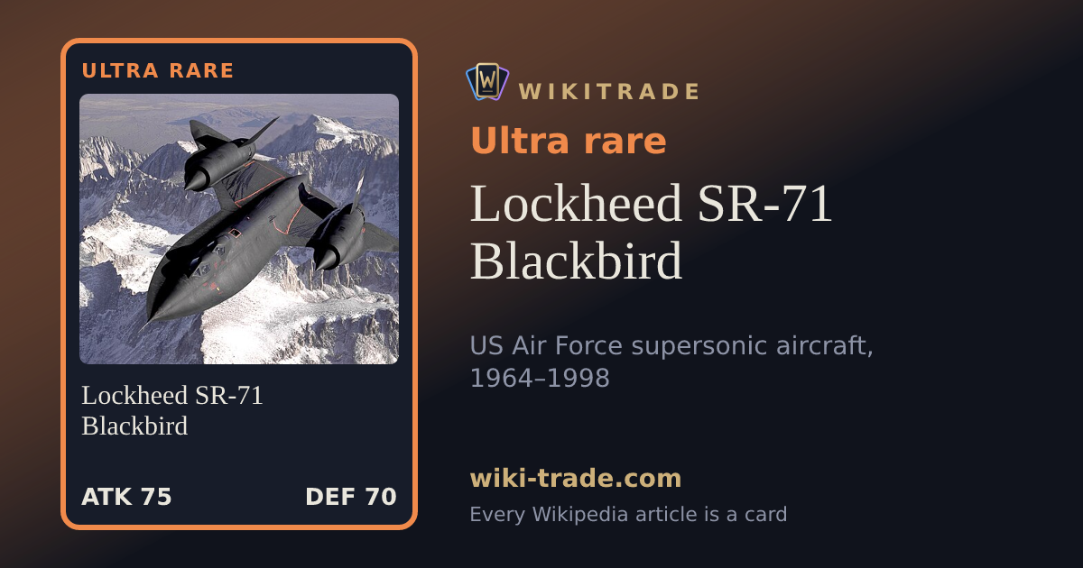Lockheed SR-71 Blackbird — Ultra rare card