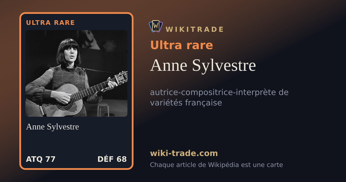 Anne Sylvestre — carte Ultra rare