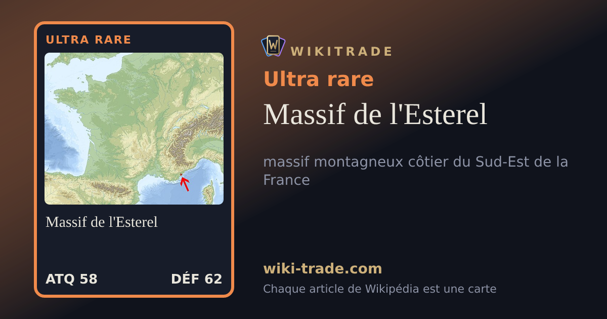 Massif de l'Esterel — carte Ultra rare