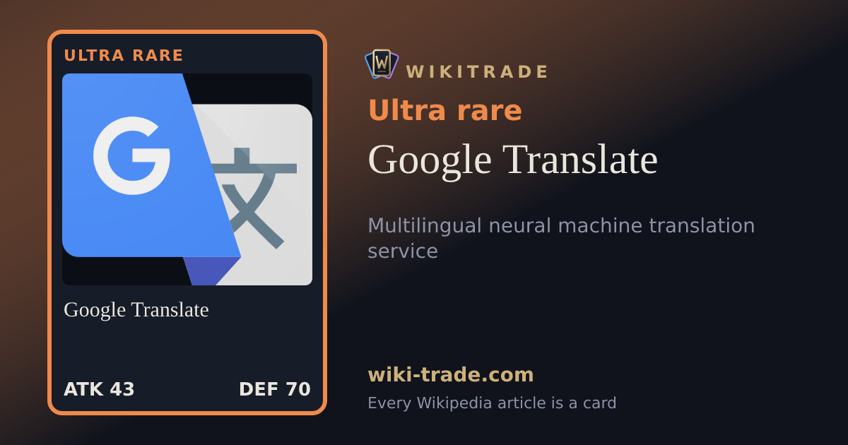 Google Translate — Ultra rare card