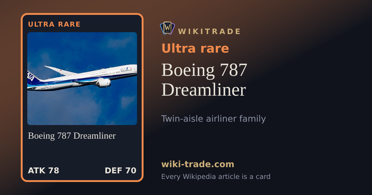 Boeing 787 Dreamliner — Ultra rare card