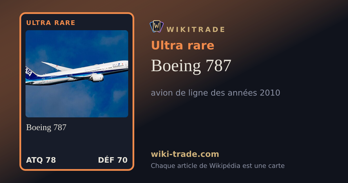 Boeing 787 — carte Ultra rare