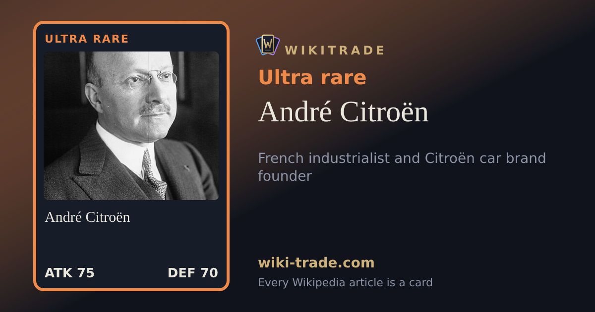 André Citroën — Ultra rare card