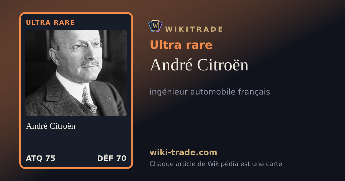 André Citroën — carte Ultra rare