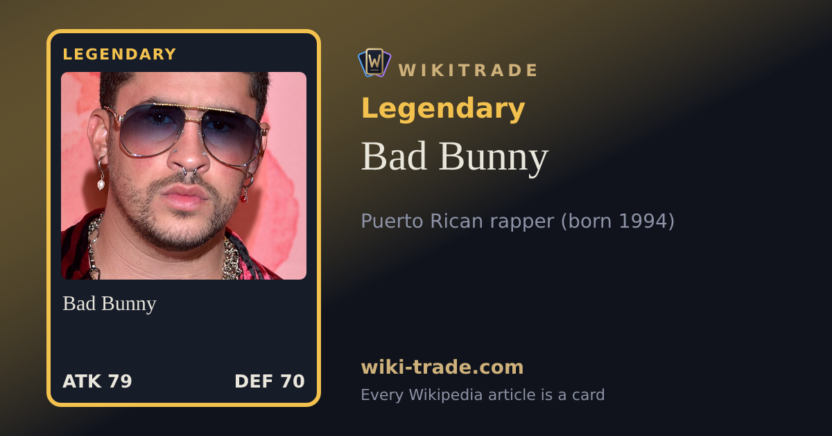 Bad Bunny — Legendary card