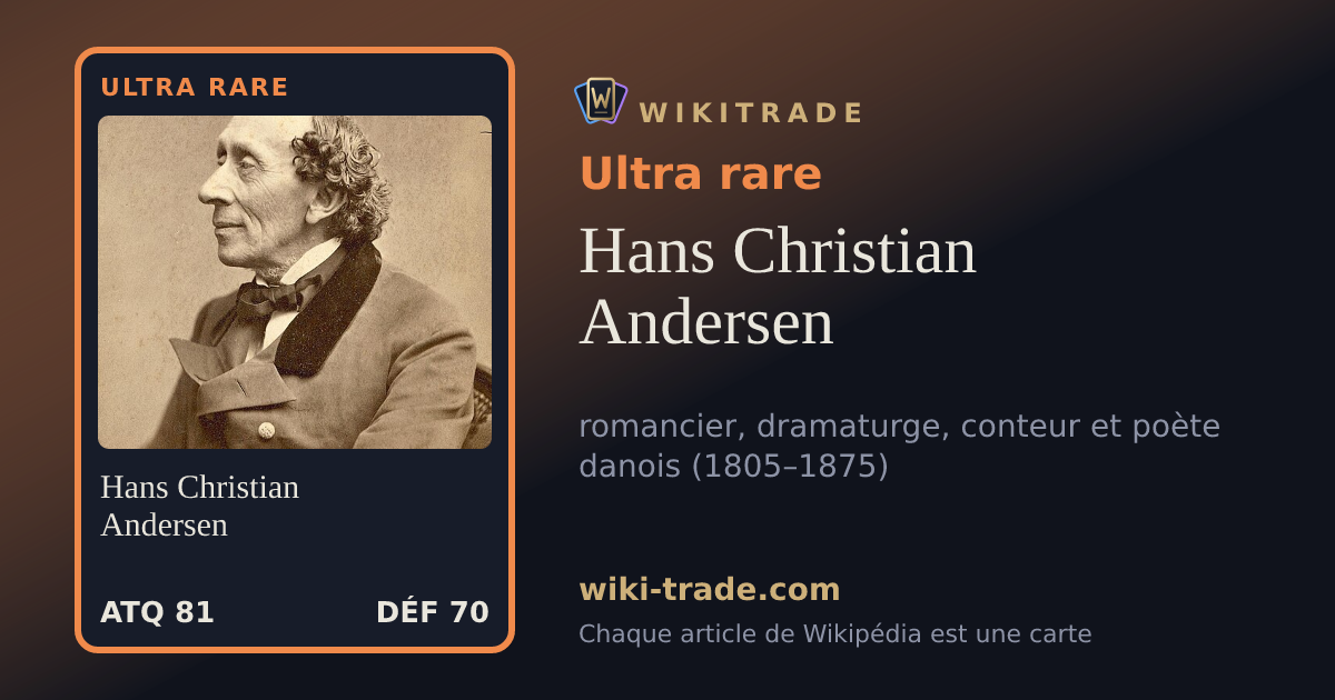 Hans Christian Andersen — carte Ultra rare