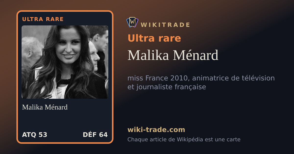 Malika Ménard — carte Ultra rare