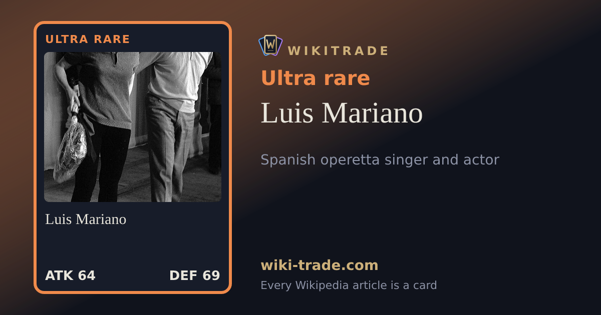 Luis Mariano — Ultra rare card