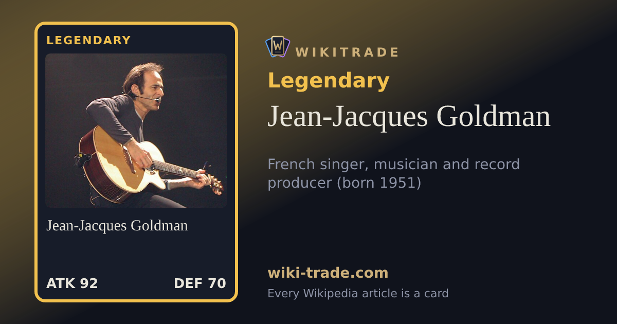 Jean-Jacques Goldman — Legendary card