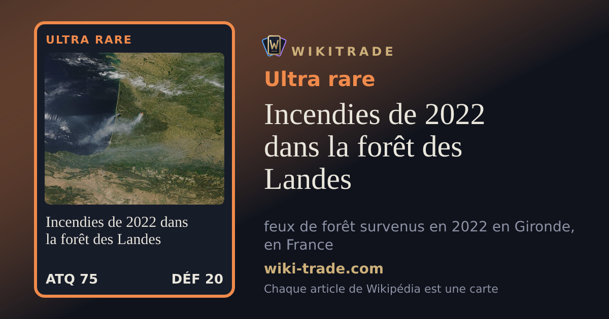 Incendies de 2022 dans la forêt des Landes — carte Ultra rare