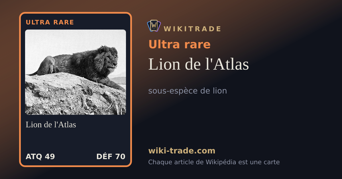 Lion de l'Atlas — carte Ultra rare