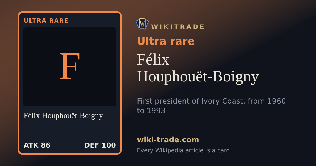 Félix Houphouët-Boigny — Ultra rare card