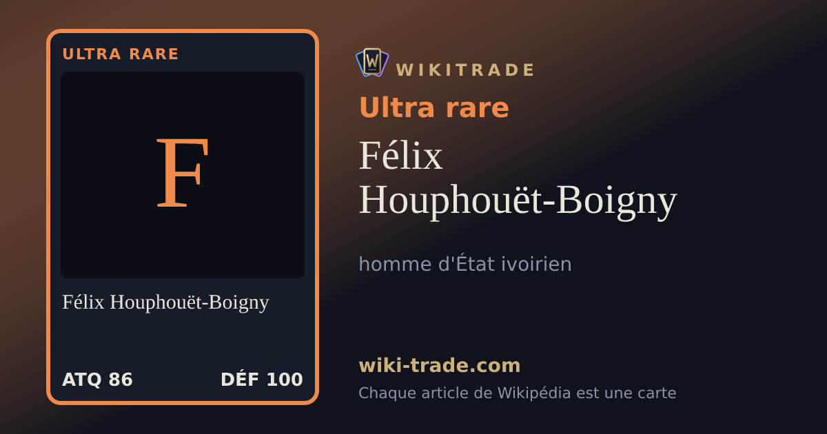 Félix Houphouët-Boigny — carte Ultra rare
