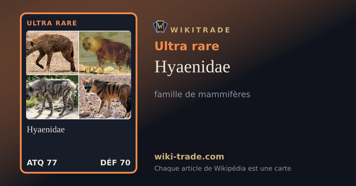 Hyaenidae — carte Ultra rare