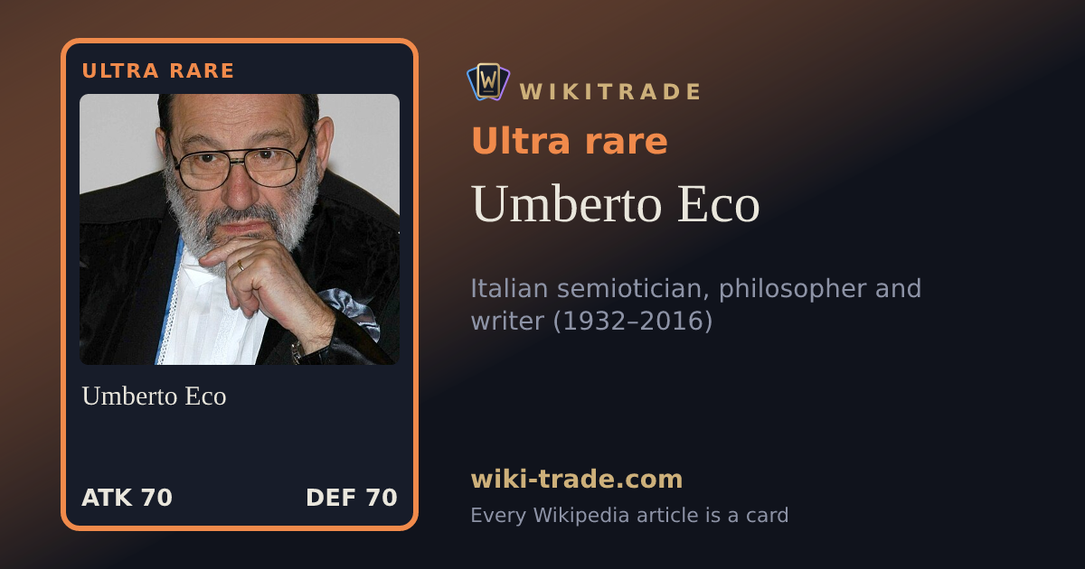 Umberto Eco — Ultra rare card