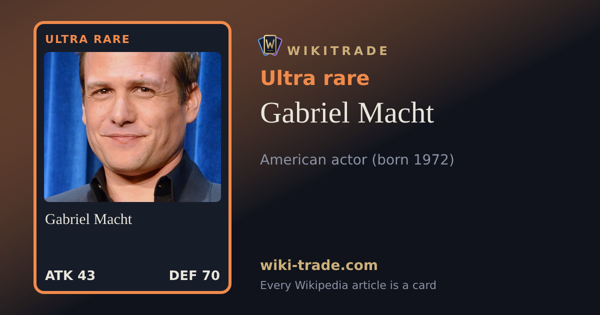 Gabriel Macht — Ultra rare card