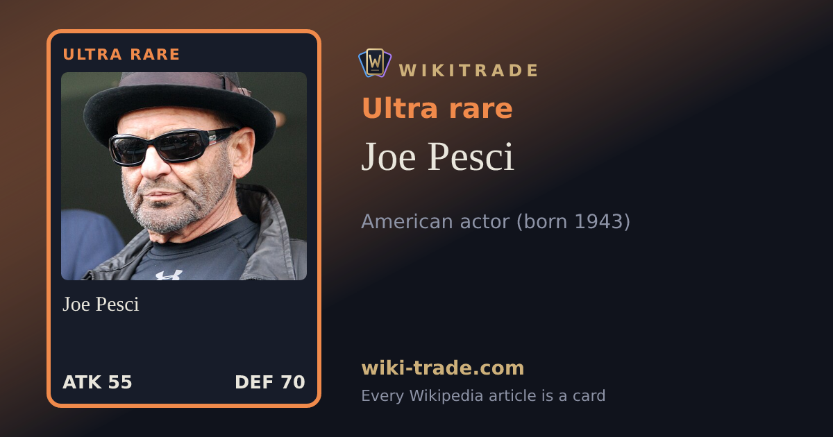 Joe Pesci — Ultra rare card
