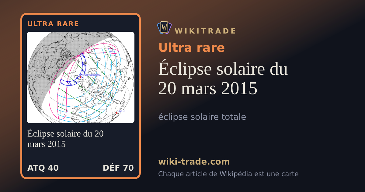 Éclipse solaire du 20 mars 2015 — carte Ultra rare
