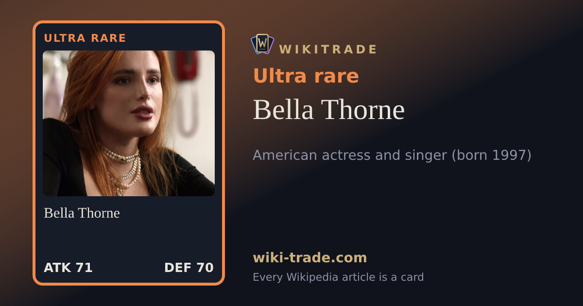 Bella Thorne — Ultra rare card