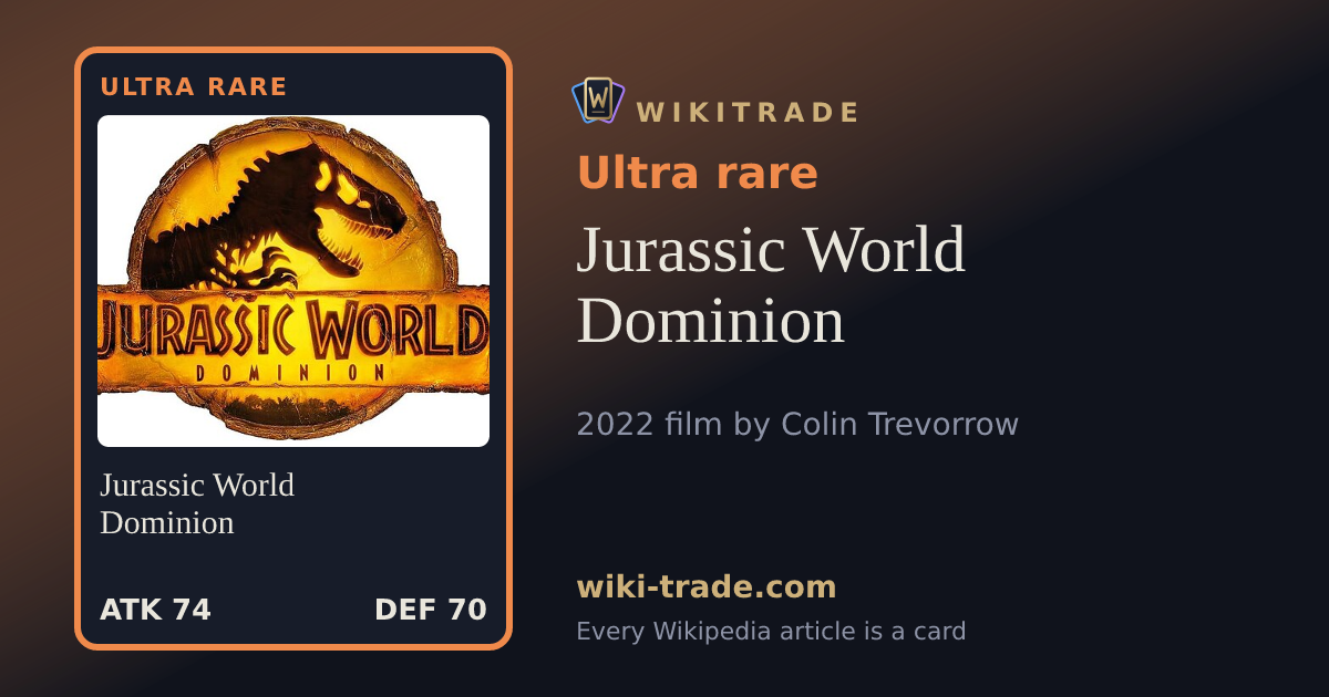 Jurassic World Dominion — Ultra rare card