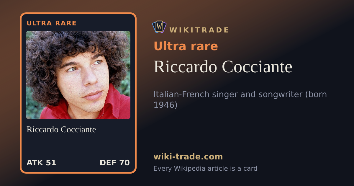 Riccardo Cocciante — Ultra rare card