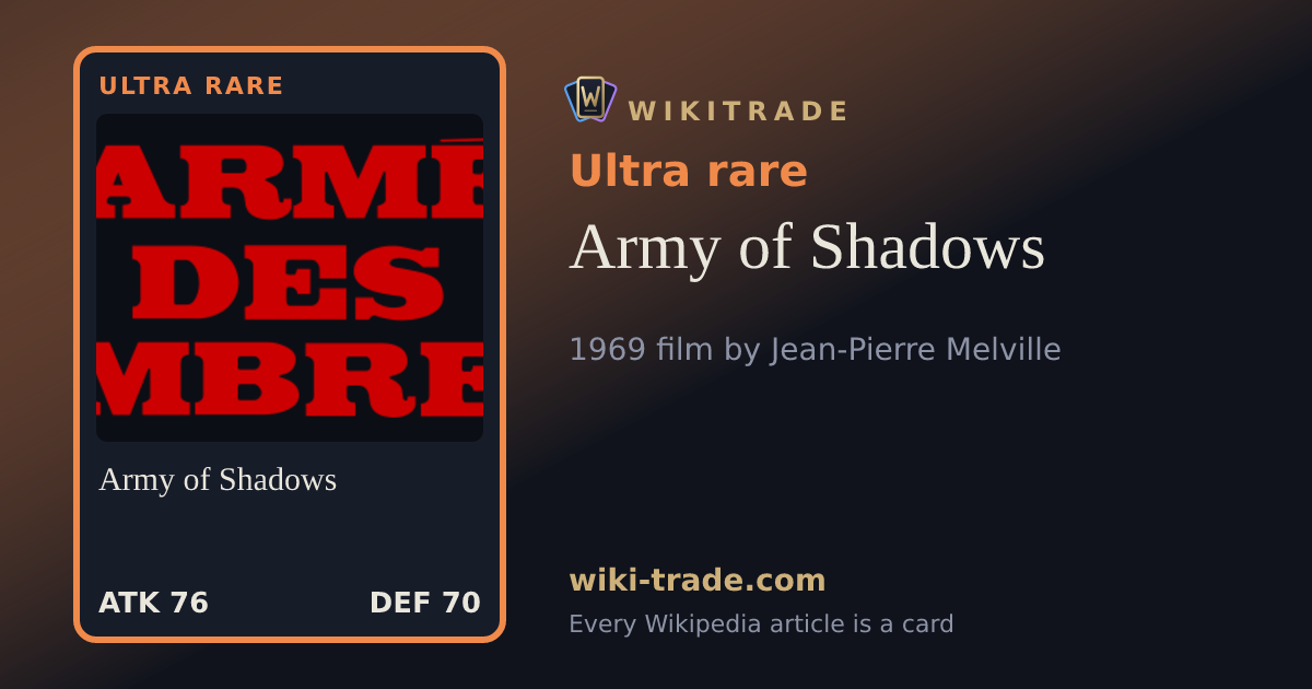 Army of Shadows — Ultra rare card