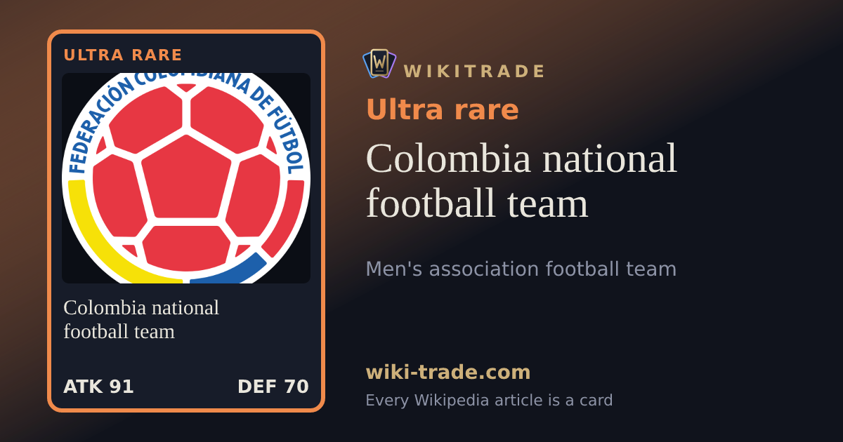 Colombia national football team — Ultra rare card
