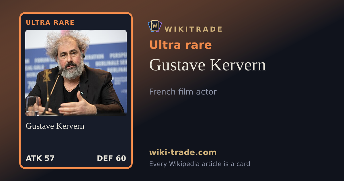 Gustave Kervern — Ultra rare card