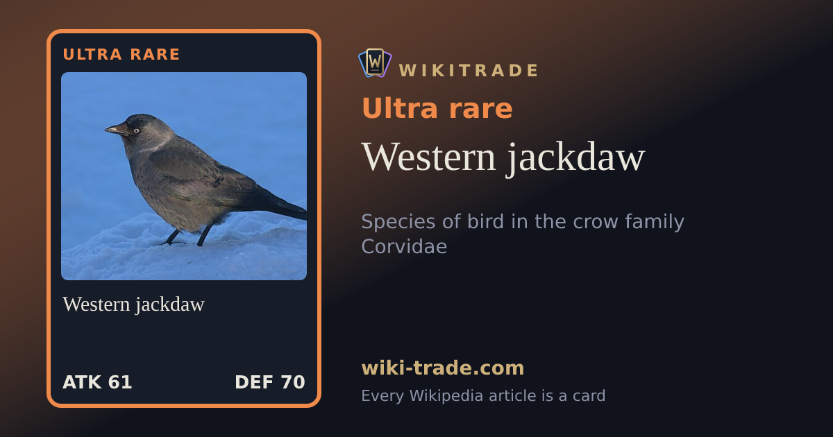 Western jackdaw — Ultra rare card