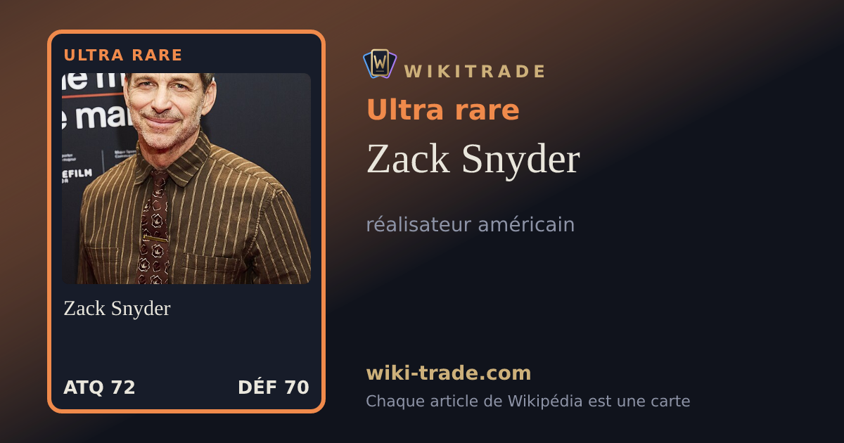 Zack Snyder — carte Ultra rare