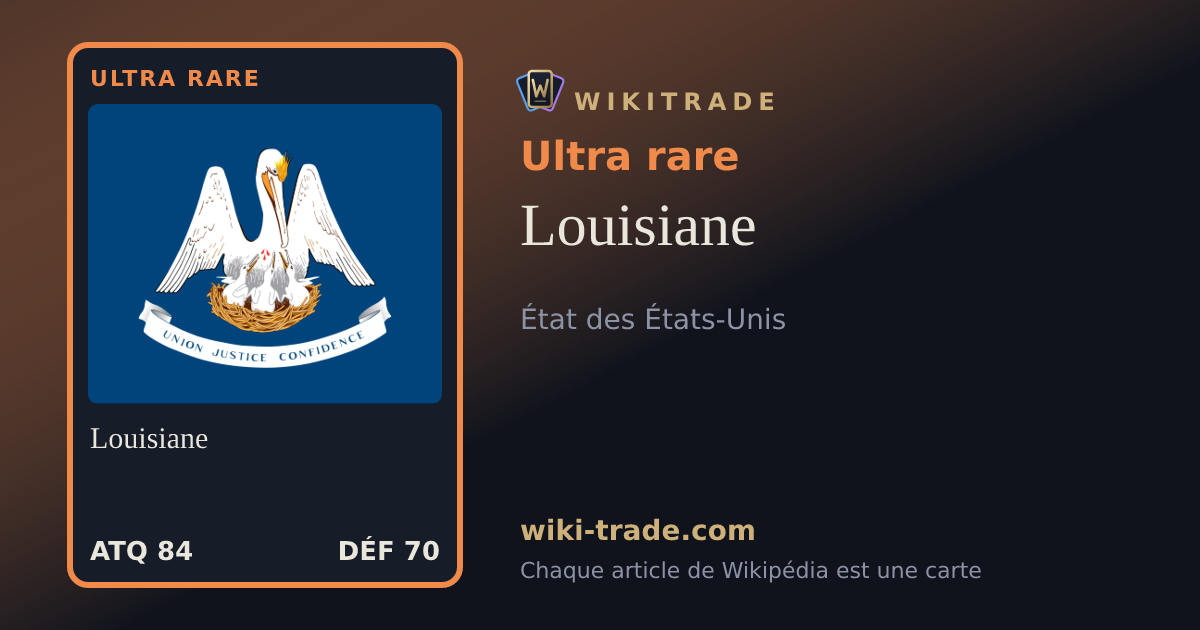 Louisiane — carte Ultra rare
