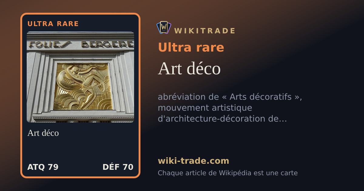 Art déco — carte Ultra rare