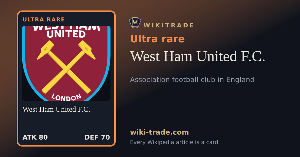 West Ham United F.C. — Ultra rare card
