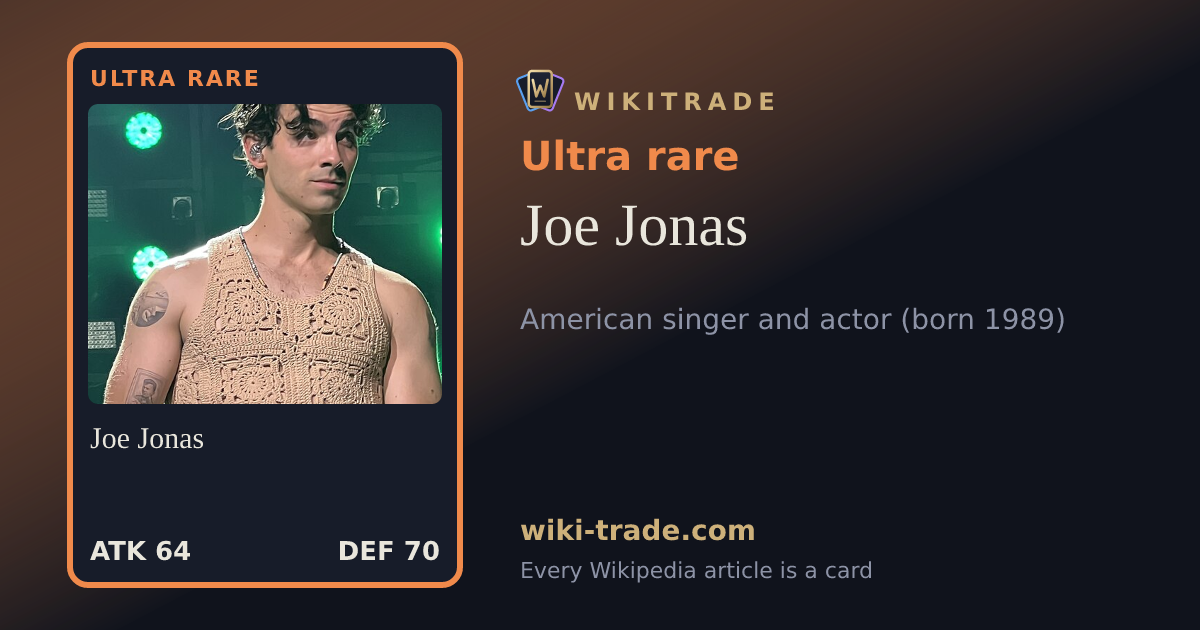 Joe Jonas — Ultra rare card