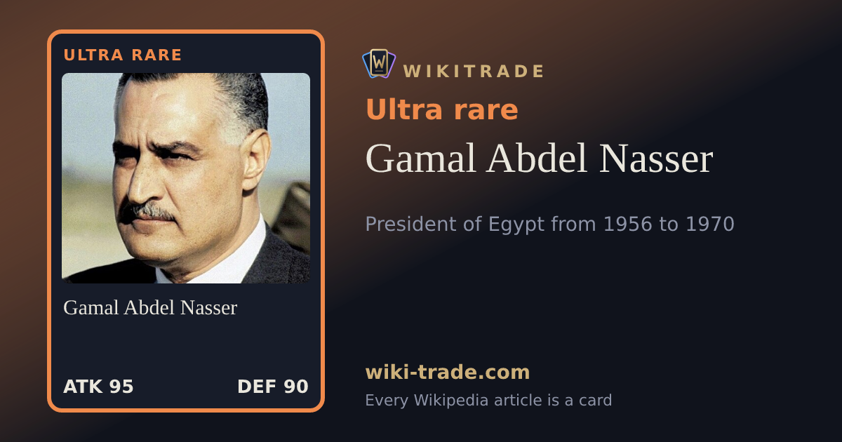 Gamal Abdel Nasser — Ultra rare card