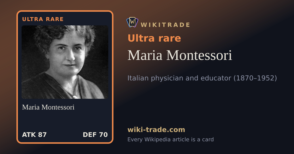 Maria Montessori — Ultra rare card