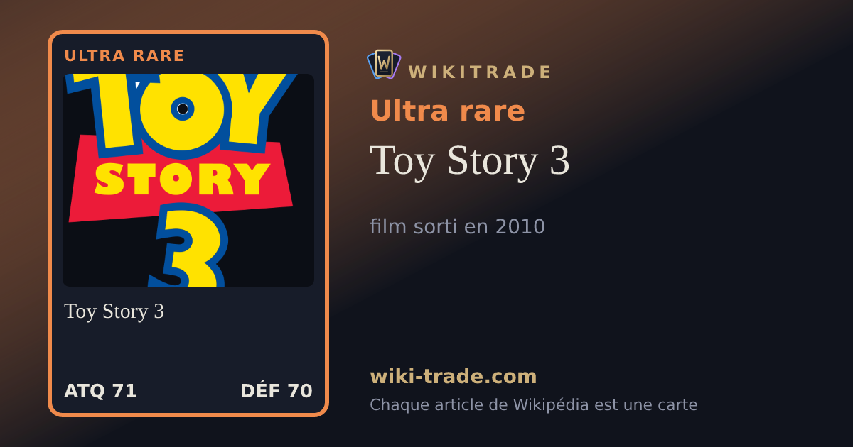 Toy Story 3 — carte Ultra rare