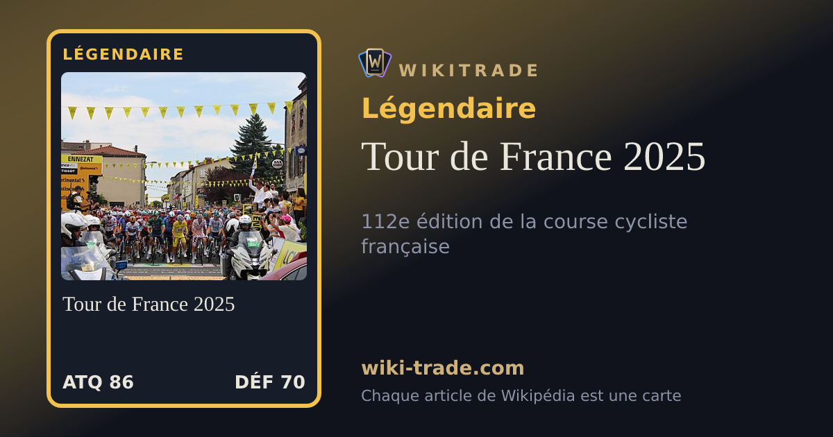 Tour de France 2025 — carte Légendaire