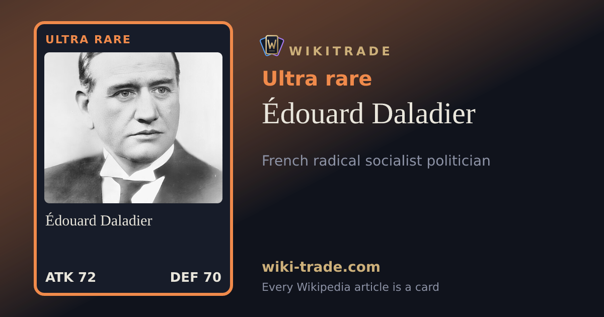 Édouard Daladier — Ultra rare card