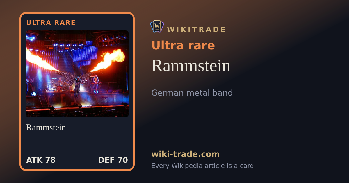 Rammstein — Ultra rare card
