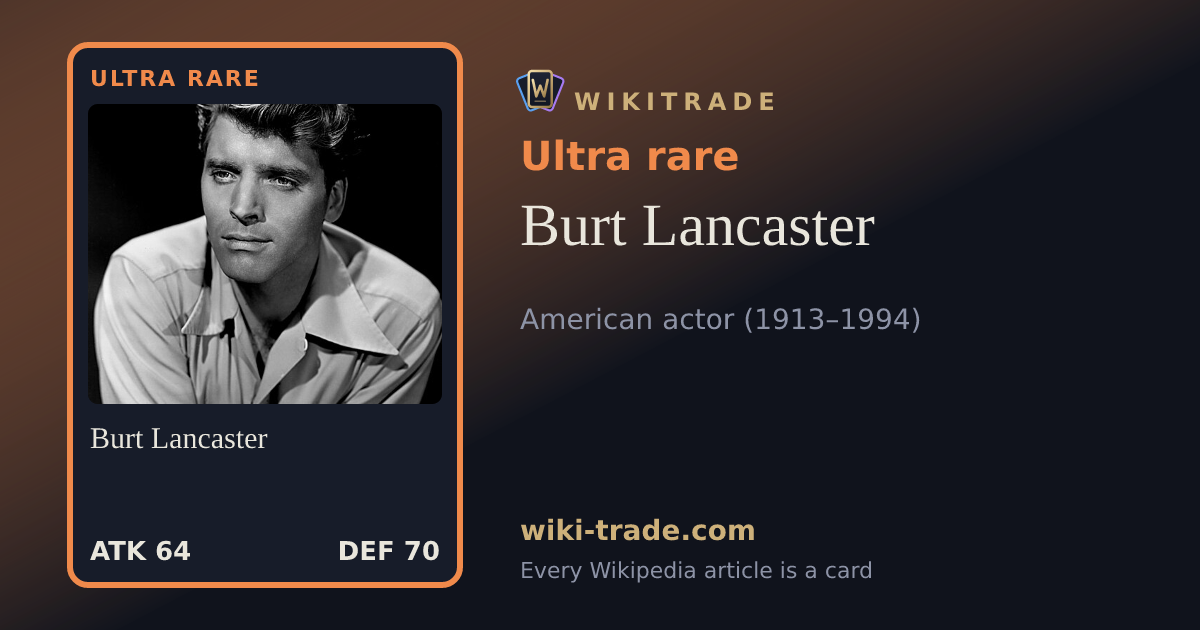 Burt Lancaster — Ultra rare card