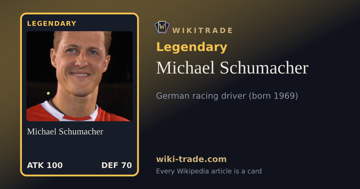 Michael Schumacher — Legendary card