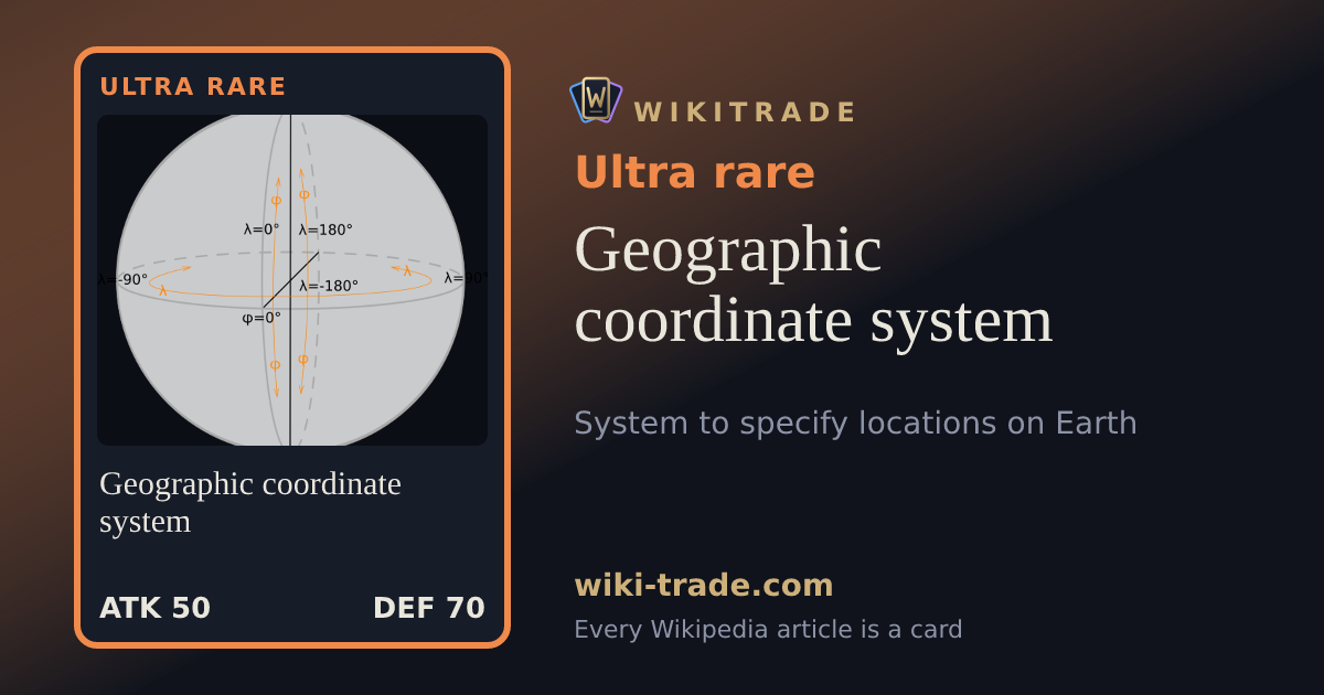 Geographic coordinate system — Ultra rare card